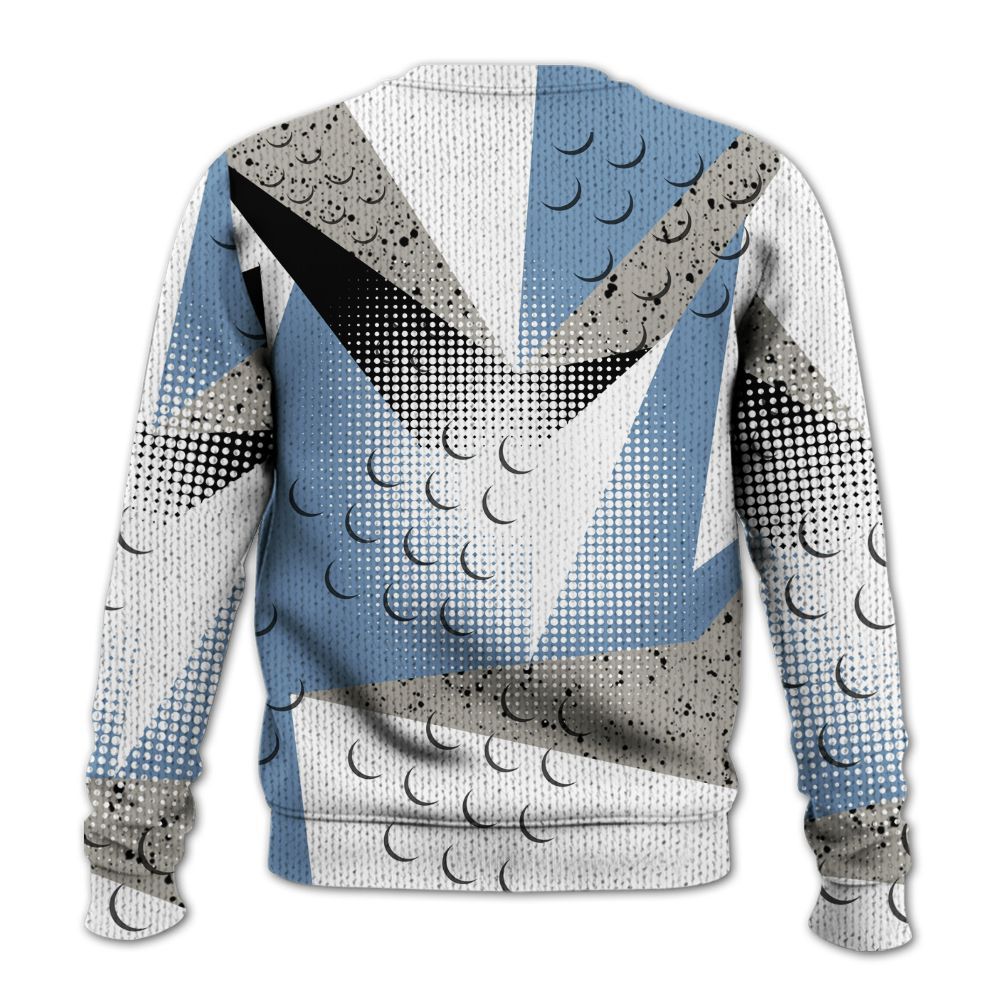 Knitted Sweater To Match University Blue 4s - Poly Custom Name Number 23 5s