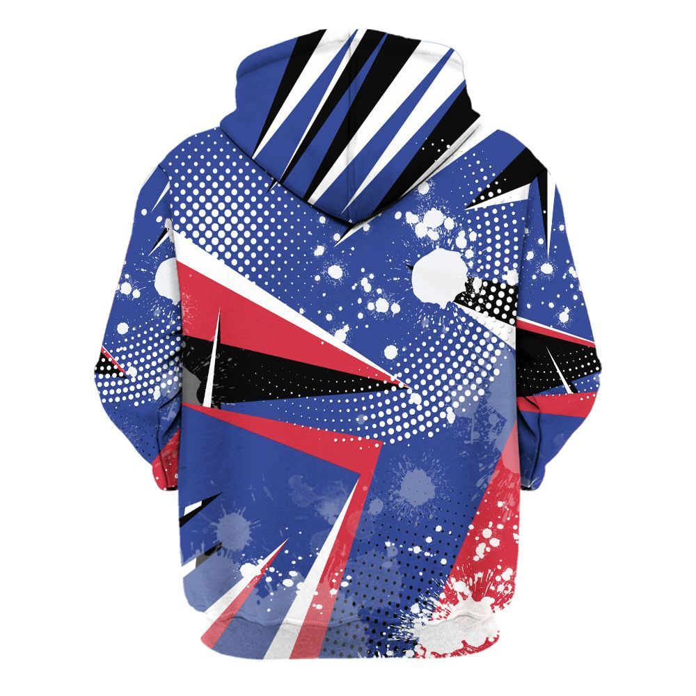 Hoodie To Match Air Griffey Max USA Red White Blue 1s - Poly Trust No One Dripping All Over Print