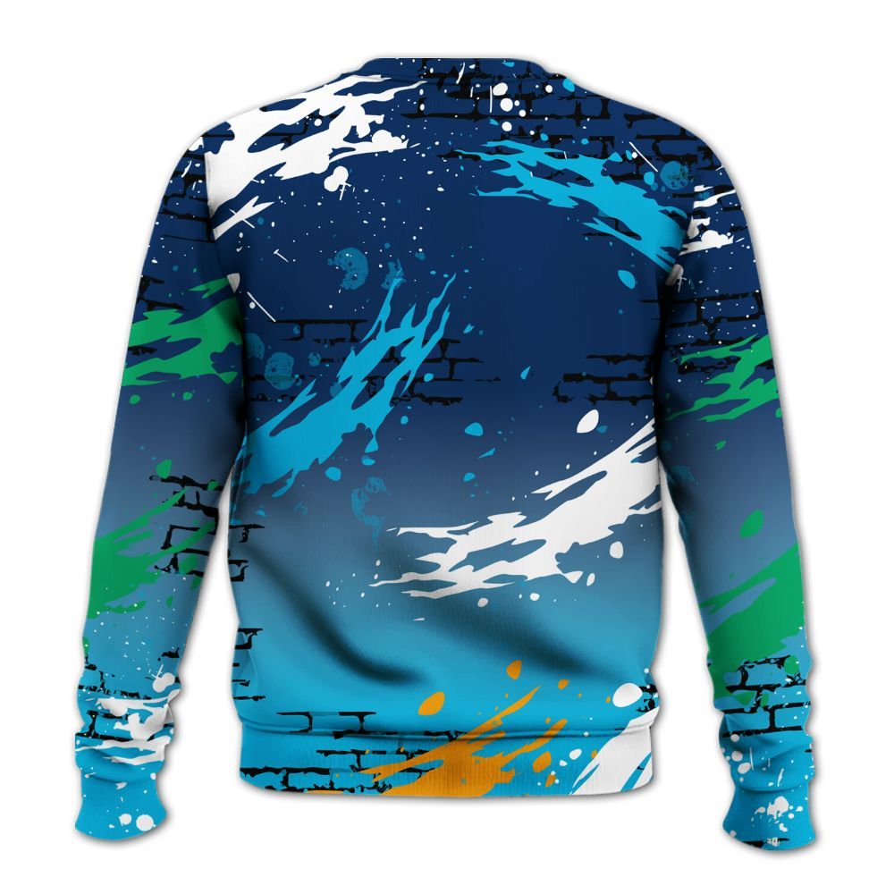 Sweatshirt To Match Dunk Low GS Electric Algae - Values Of Loyalty Drip All Over Print