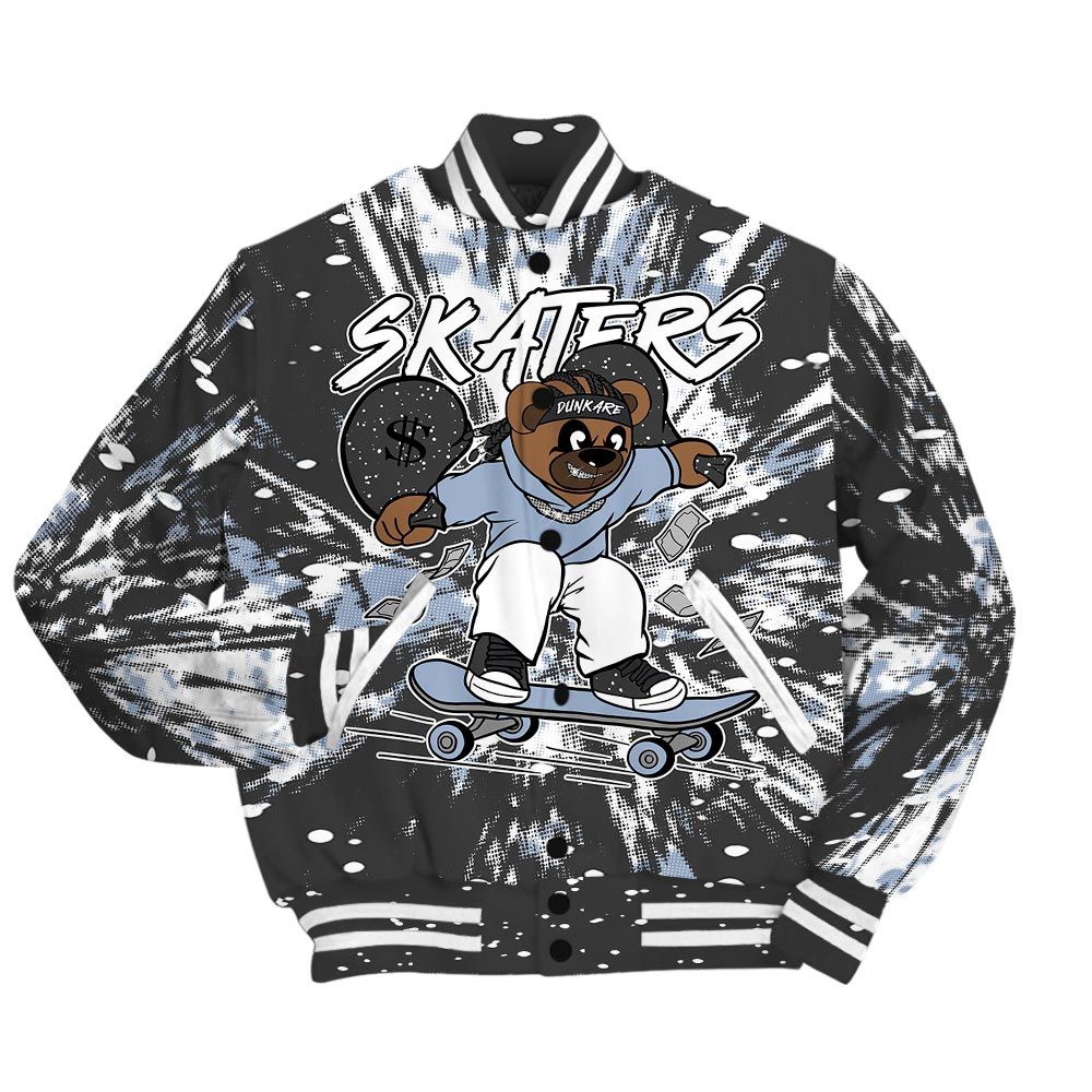 Varsity Jacket To Match Reverse Black White 6s - Skaters Bear Luxury Varsity Jacket Unisex