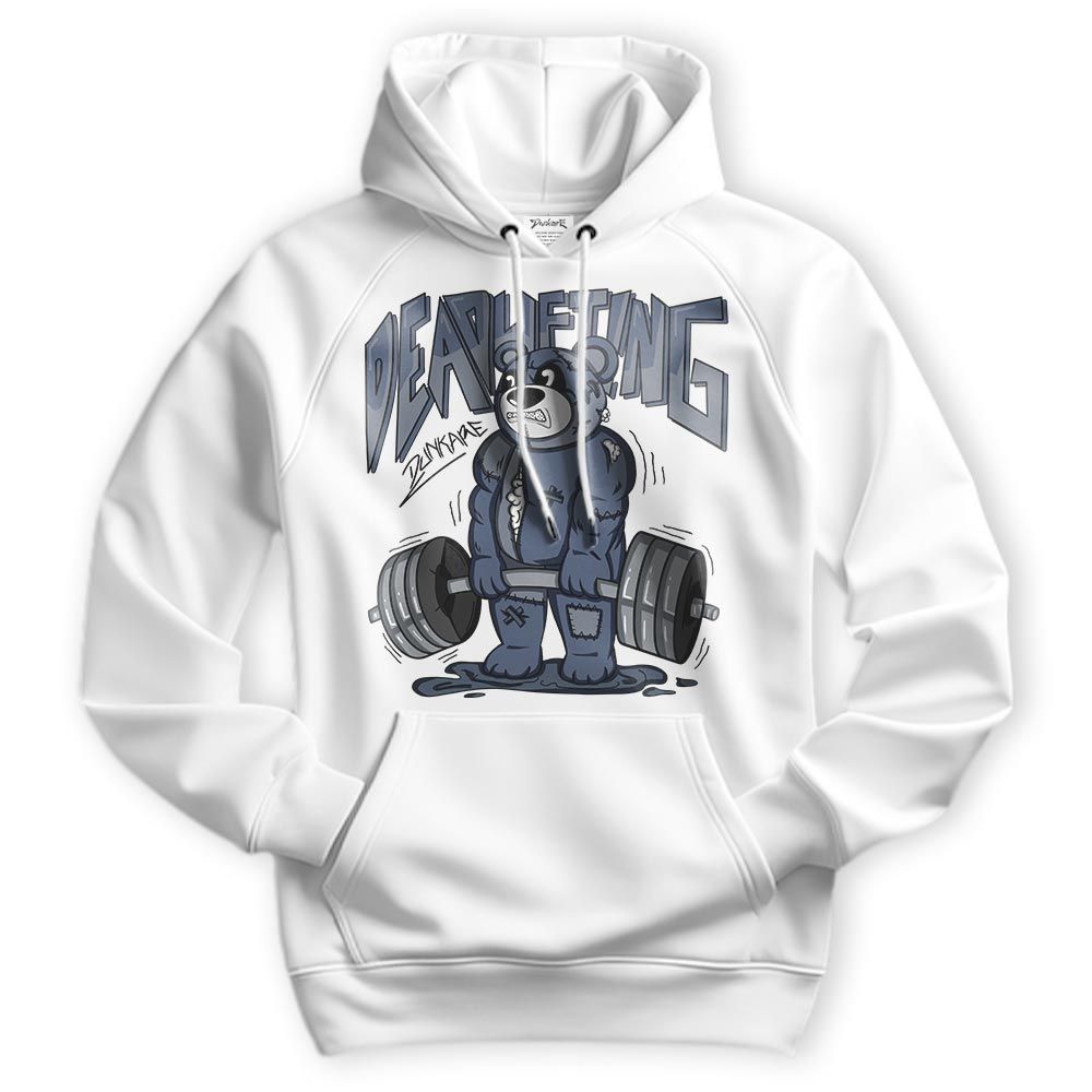 Sweatshirt To Match Low Diffused Blue 11s Hoodie - Deadlifting Bear Hoodie Unisex