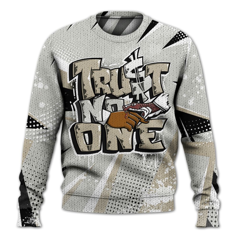 Knitted Sweater To Match RM Canyon Rust 4s - Poly Trust No One Dripping