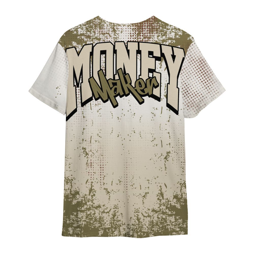 Shirt To Match Sail Neutral Olive 6s - Move In Silence Money Street Retro All Over Print