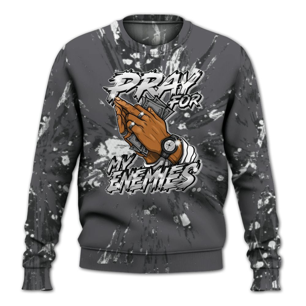 Sweatshirt To Match White Thunder 4s - Prayed For Enemies Graphic Luxury All Over Print