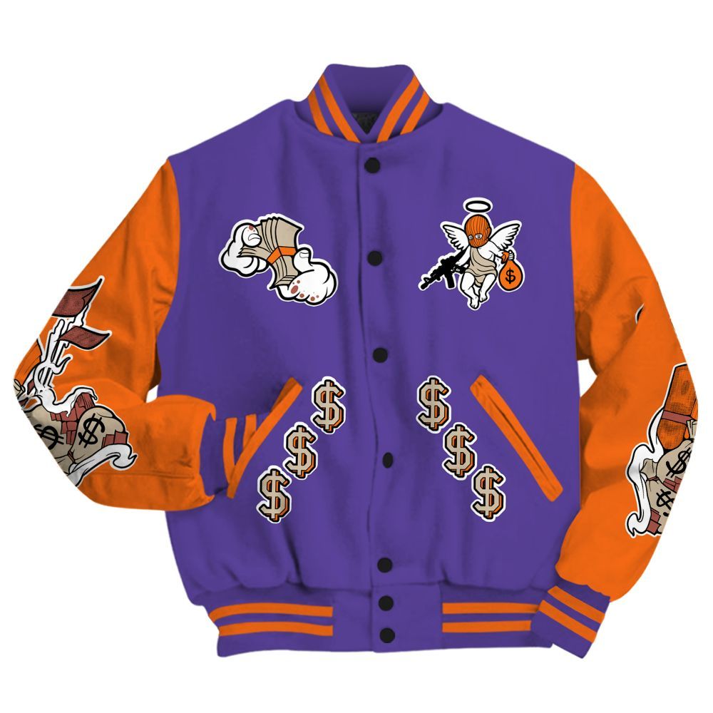 Varsity Jacket To Match Air Max Waffle SP Voltage Purple - Ones Move In Silence Graphic All Over Print