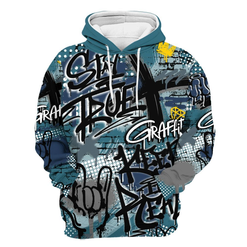 Hoodie To Match Air Foamposite Kazuya Mishima - True It Real Graffiti Streetwear All Over Print