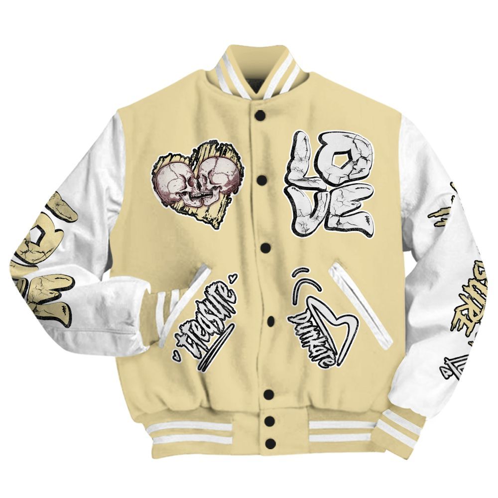 Varsity Jacket To Match Women Phantom 12s - Skull Bear All Over Print