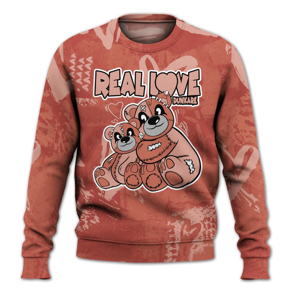 Sweatshirt To Match Dune Red 13s - Sincere Fondness Bear All Over Print