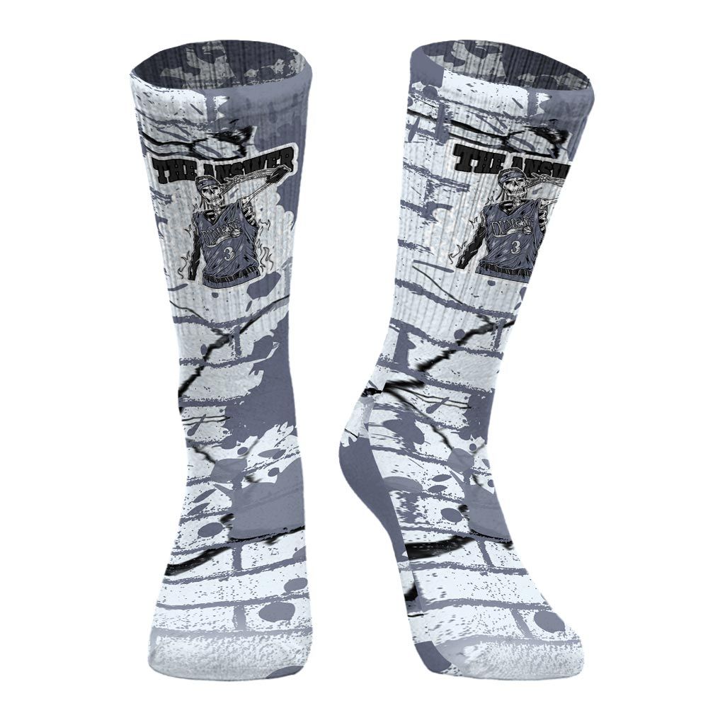 Sock To Match Air Foamposite Jin Kazama - Allen Answer Skeleton Brick