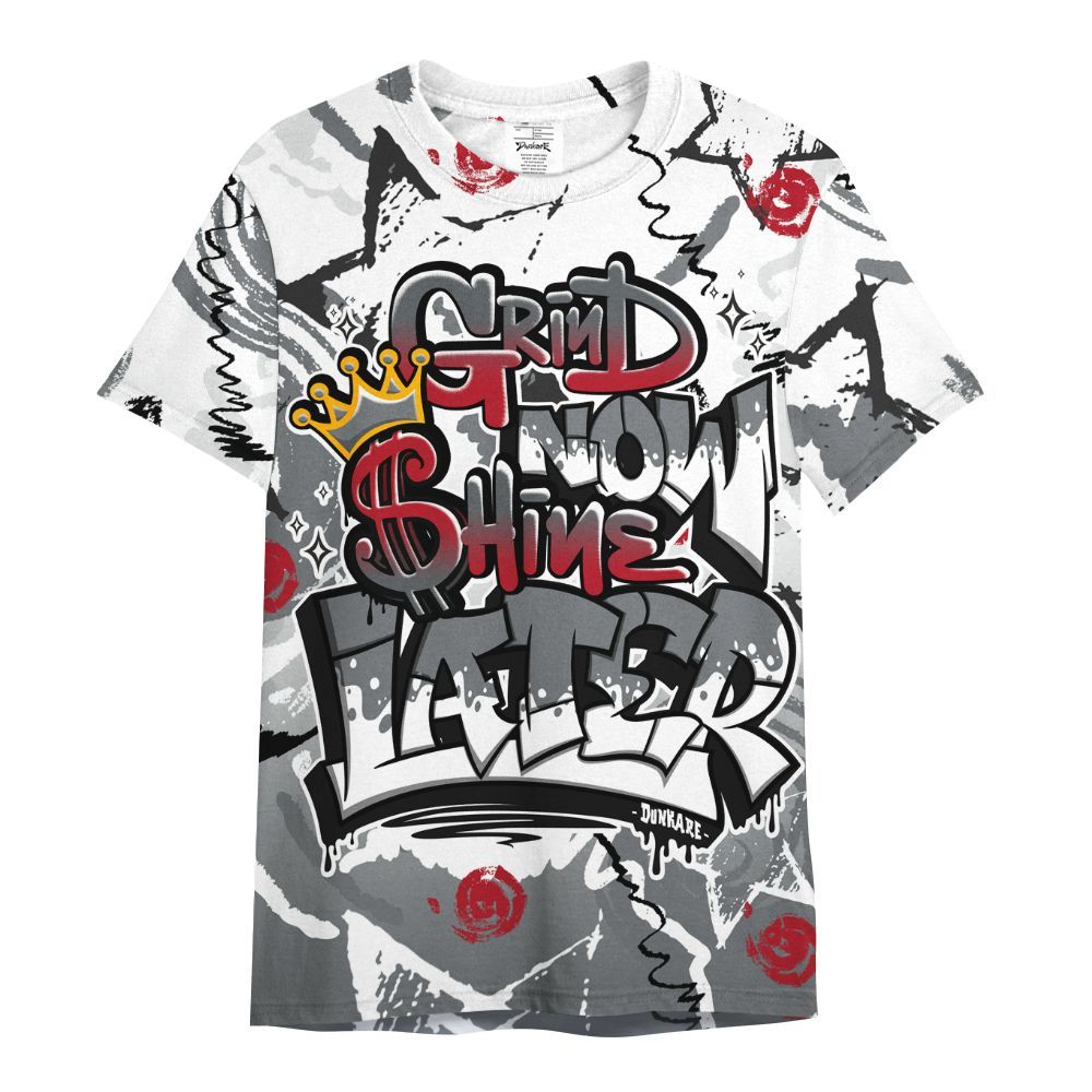 Shirt To Match Retro Fire Red 9s - Grind Shine Later Drip All Over Print