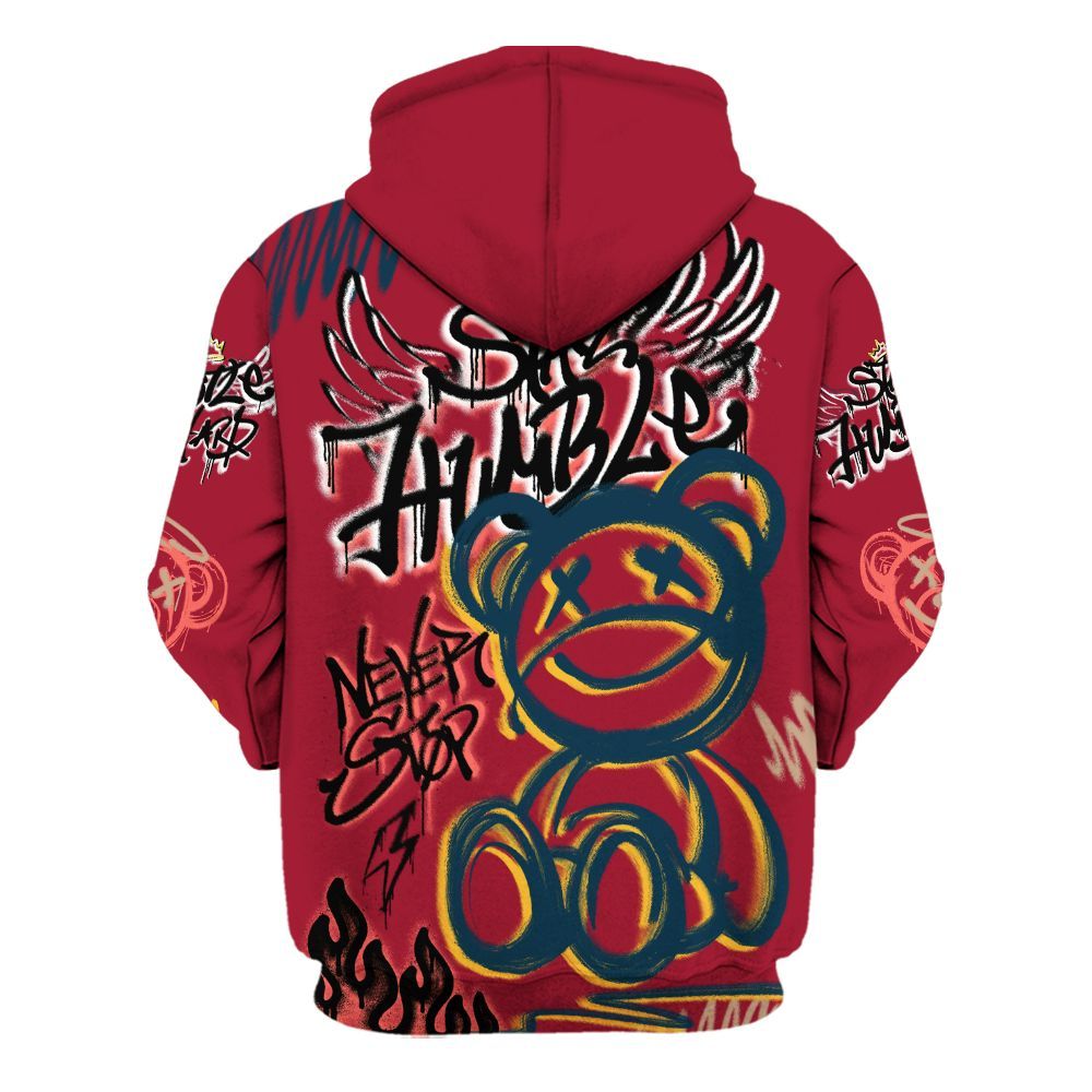 Hoodie To Match Mid Multi Color 2022 1s - Humble Drip Streetwear Graffity All Over Print