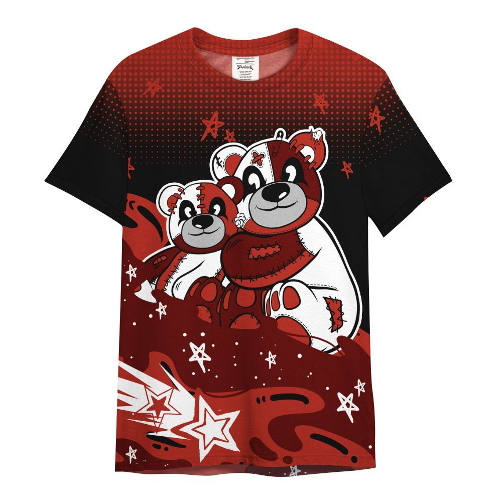 Shirt To Match SP Firewood Orange 4s - Sincere Fondness Bear Stars All Over Print