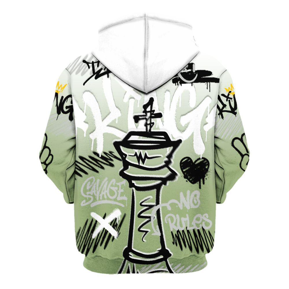 Hoodie To Match Oil Green 4s - Street King Chess Streetwear All Over Print