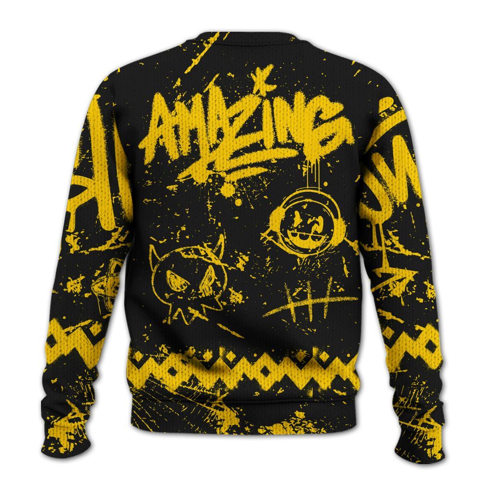 Knitted Sweater To Match Corteiz Air Max 95 Tour Yellow 5s - Friday Sneaker Crayon