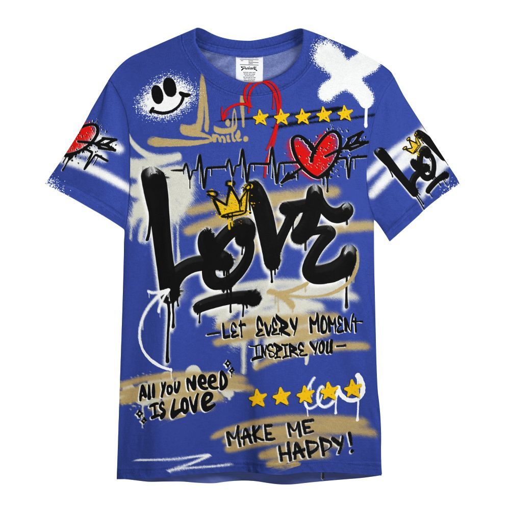 Shirt To Match Air 180 Concord - Happy Love Beats Graffiti Streetwear All Over Print