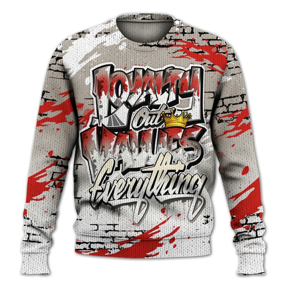 Knitted Sweater To Match Low OG Phantom 1s - Values Of Loyalty Drip