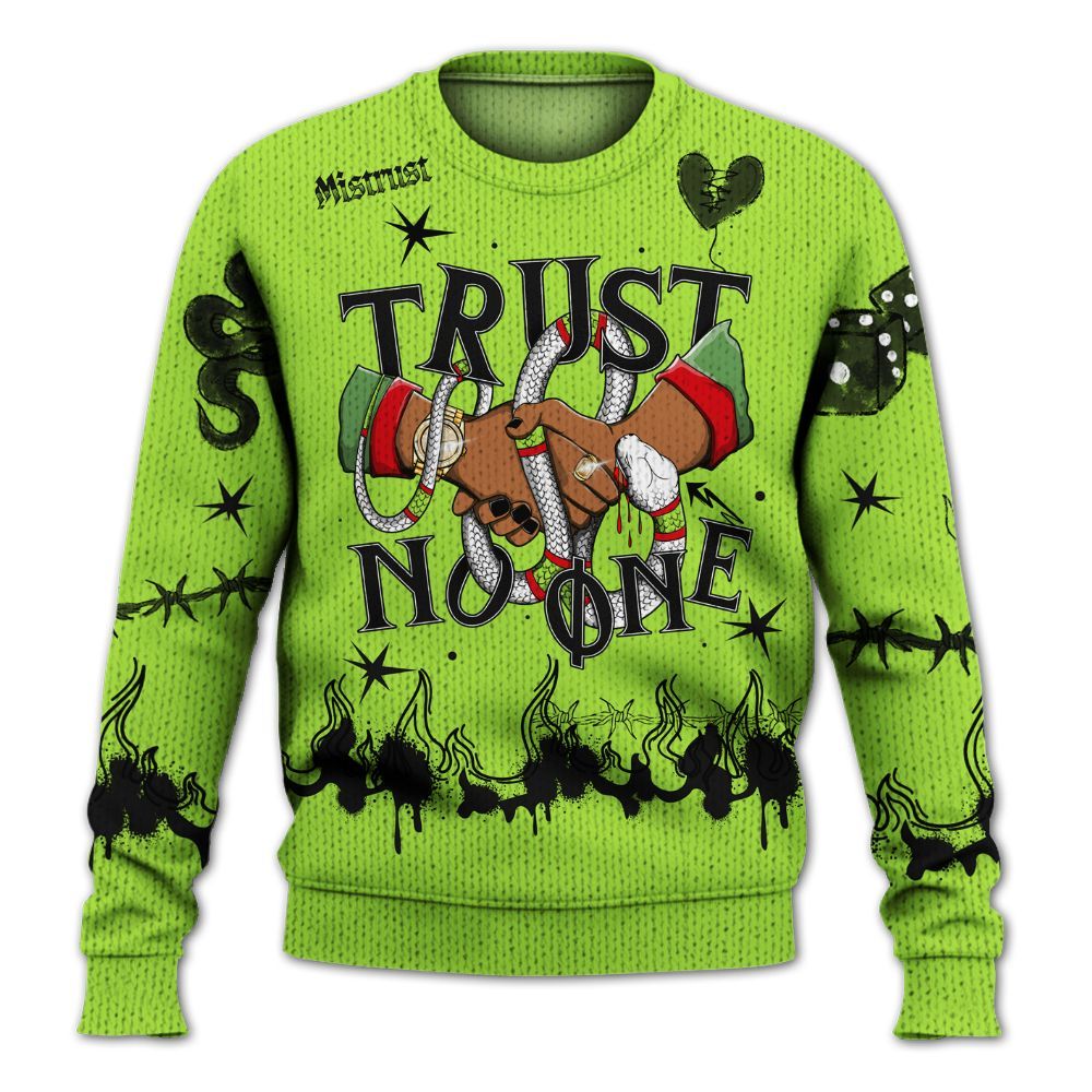 Knitted Sweater To Match Kobe 6 SE Grinch - Trust No One Snake-Bite Doodle Crayon