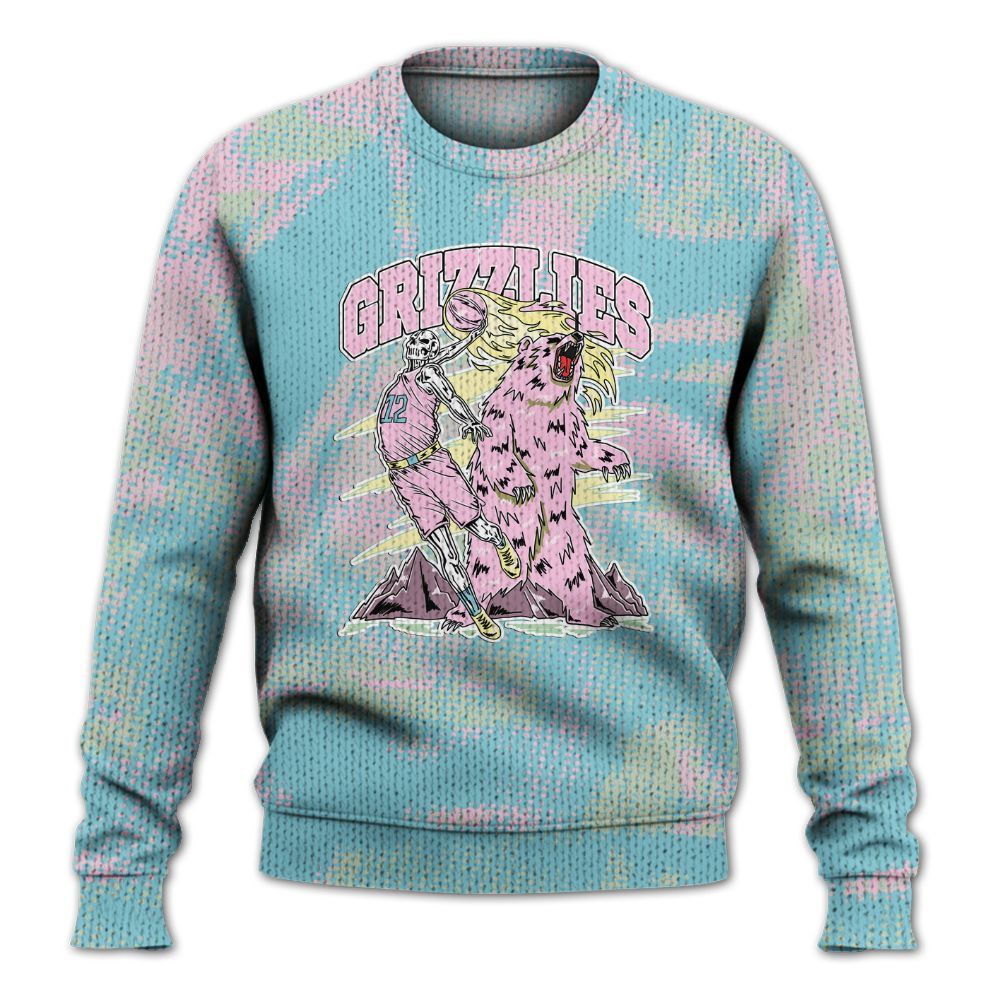 Knitted Sweater To Match SB Dunk Low Visty - Grizzly Bear Skeleton Brown Sugar