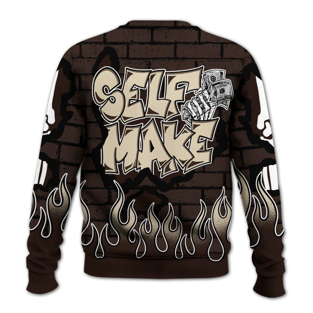 Sweatshirt To Match 2025 Retro Earth 5s - Self Make Skeleton Crashed All Over Print