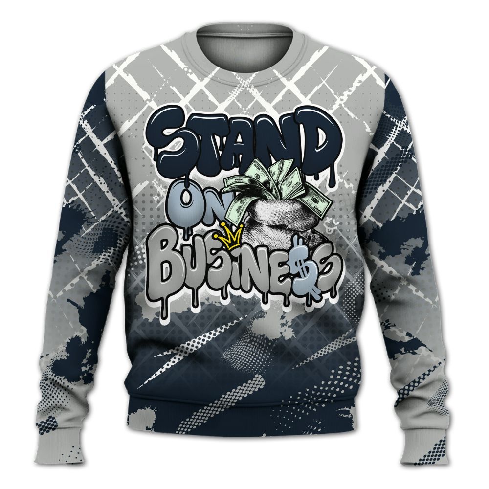 Sweatshirt To Match Retro Georgetown 6s - Halftone Stand Business Dripping All Over Print