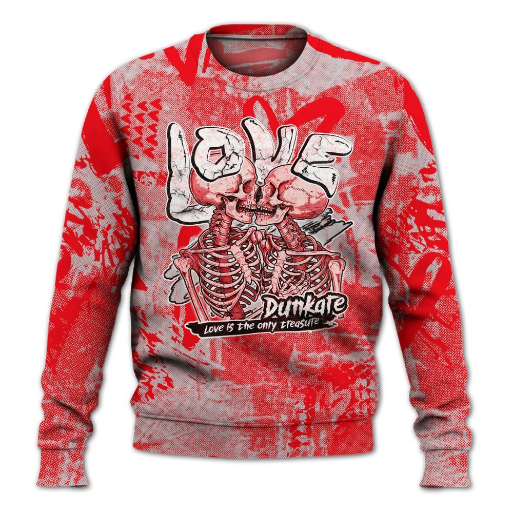 Sweatshirt To Match Air Max 1 Low Poly - Skull Love All Over Print