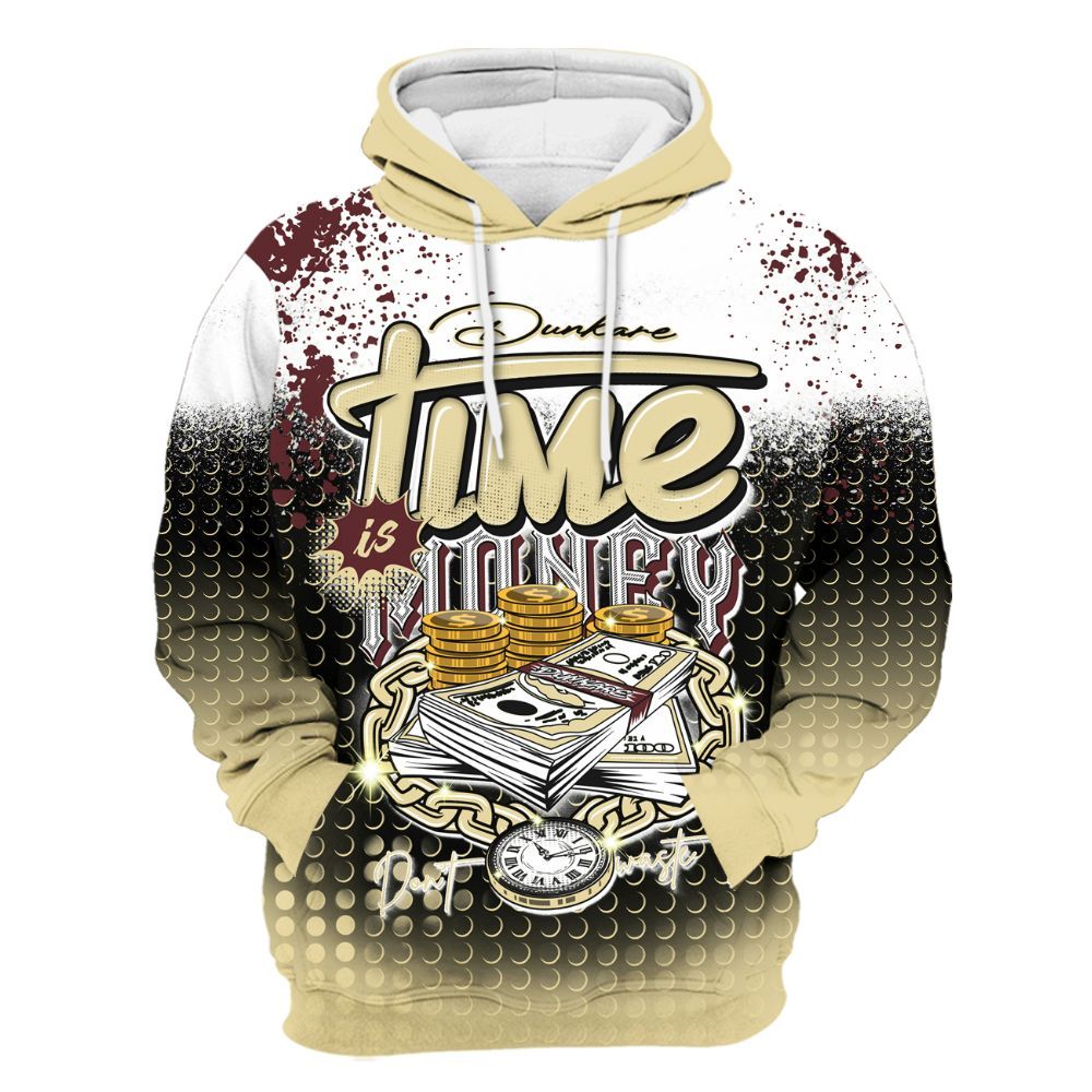 Hoodie To Match Women Phantom 12s - Halftone Time Is Money All Over Print