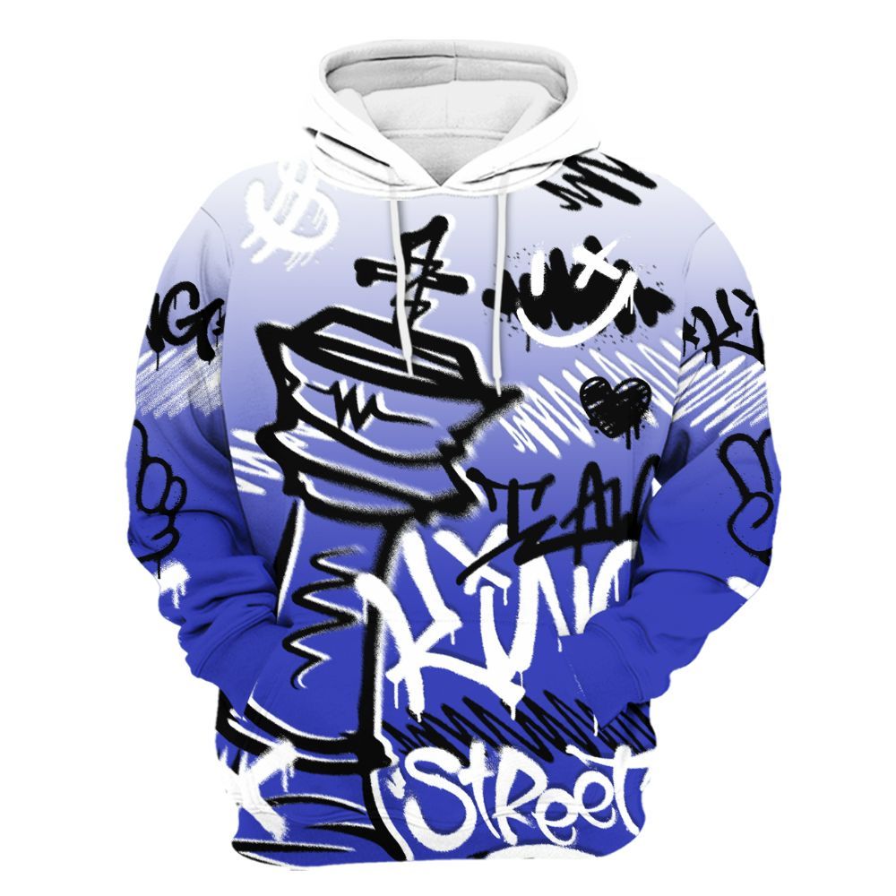 Hoodie To Match Retro Black Concord 12s - Street King Chess Streetwear All Over Print