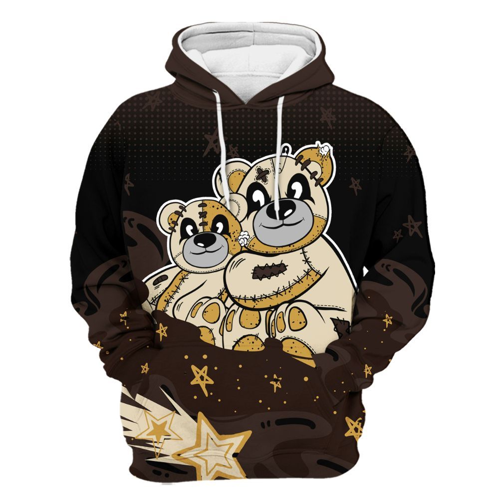 Hoodie To Match 2025 Retro Earth 5s - Sincere Fondness Bear Stars All Over Print