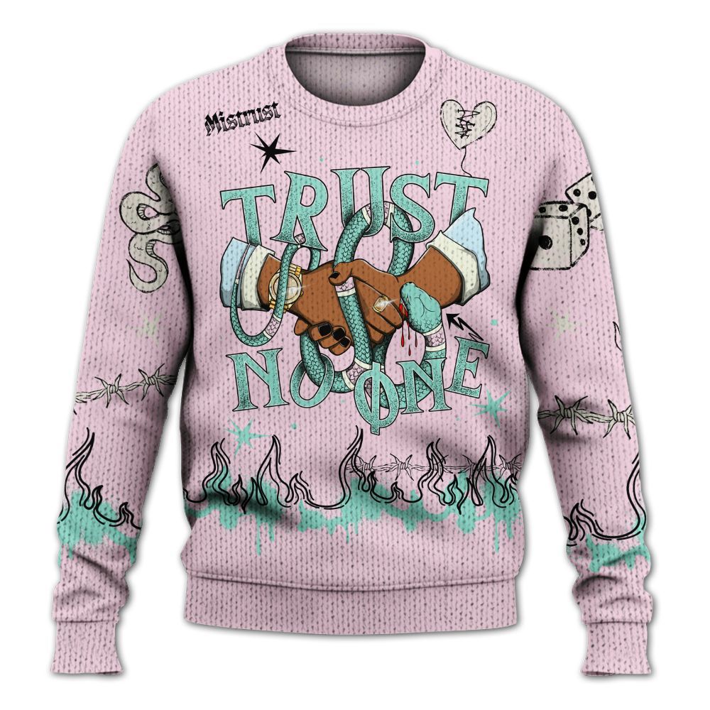 Knitted Sweater To Match Retro Easter 5s - Trust No One Snake-Bite Doodle Crayon