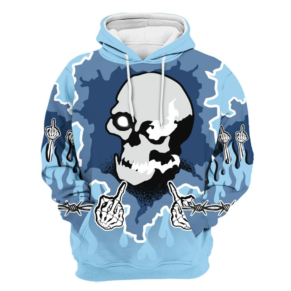 Hoodie To Match Legend Blue 11s - F Around Find Out Graphic Trapped All Over Print