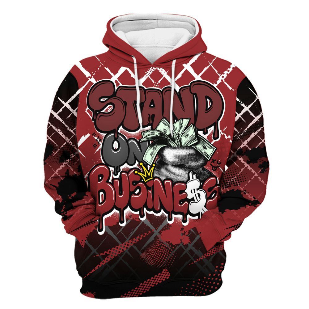 Hoodie To Match Alternate Flu Game 12s - Halftone Stand Business Dripping All Over Print