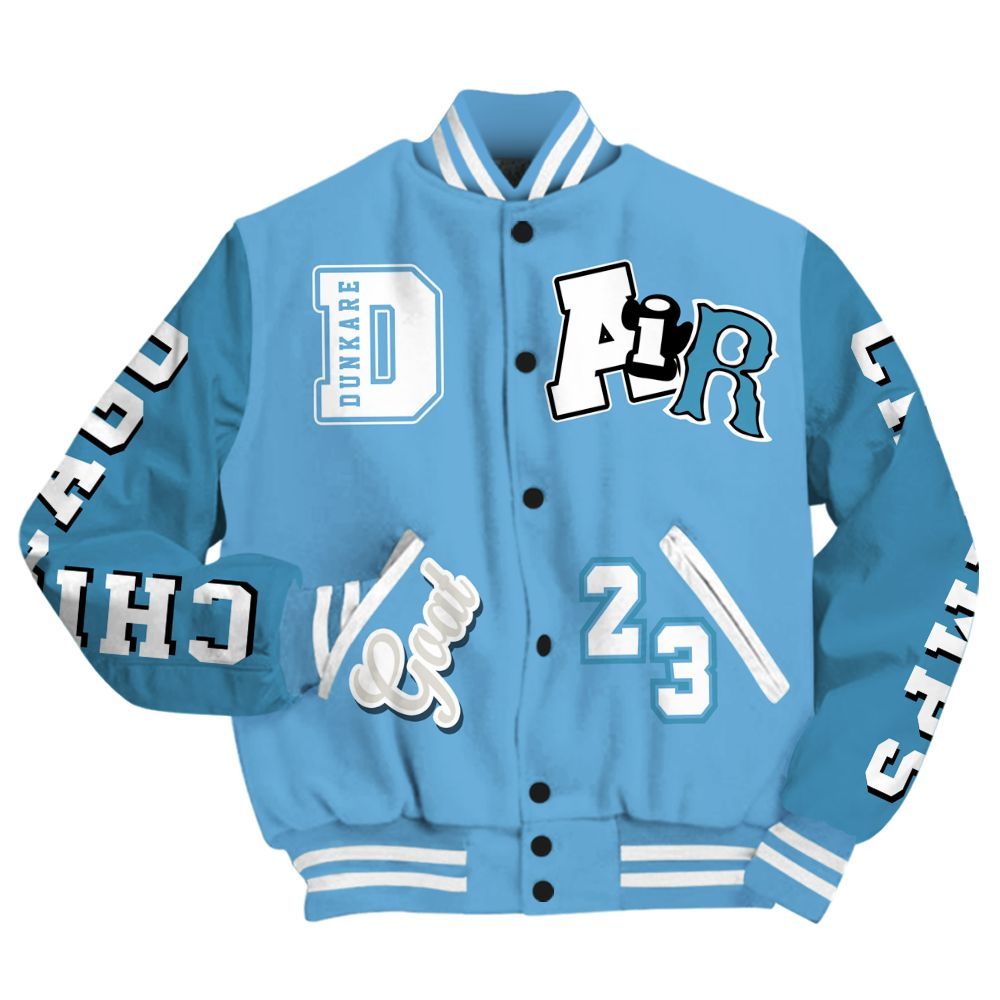 Varsity Jacket To Match SB Dunk Low University Blue - AIR Number 23 GOAT All Over Print