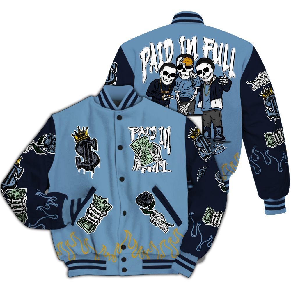 Varsity Jacket To Match High OG First In Flight 1s - Fire Everybody Paid In All Over Print