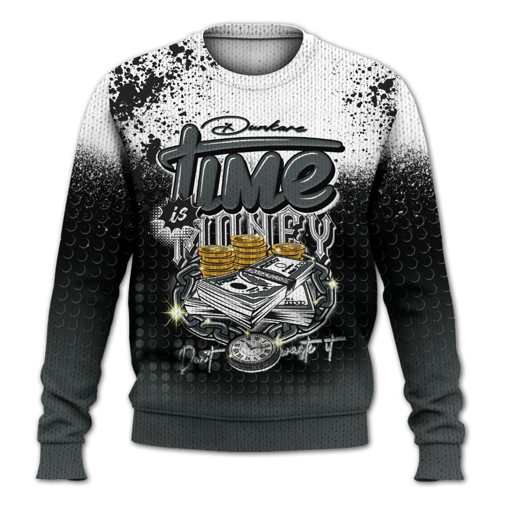 Knitted Sweater To Match Black RM Nigel Sylvester 4s - Halftone Time Is Money