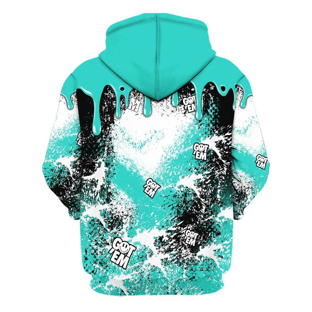 Hoodie To Match Dunk Low Clear Jade - Dripping 23 Drip All Over Print