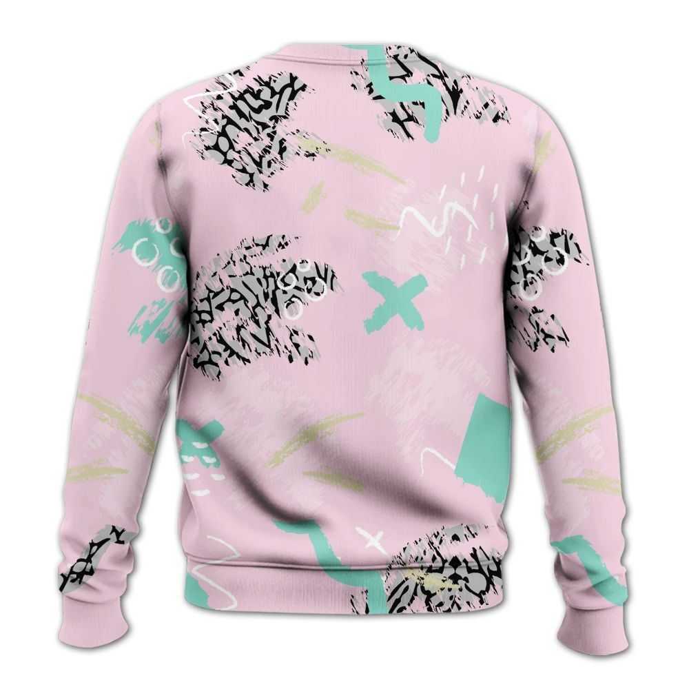 Sweatshirt To Match Retro Easter 5s - Hustle Grind Pray Retro All Over Print