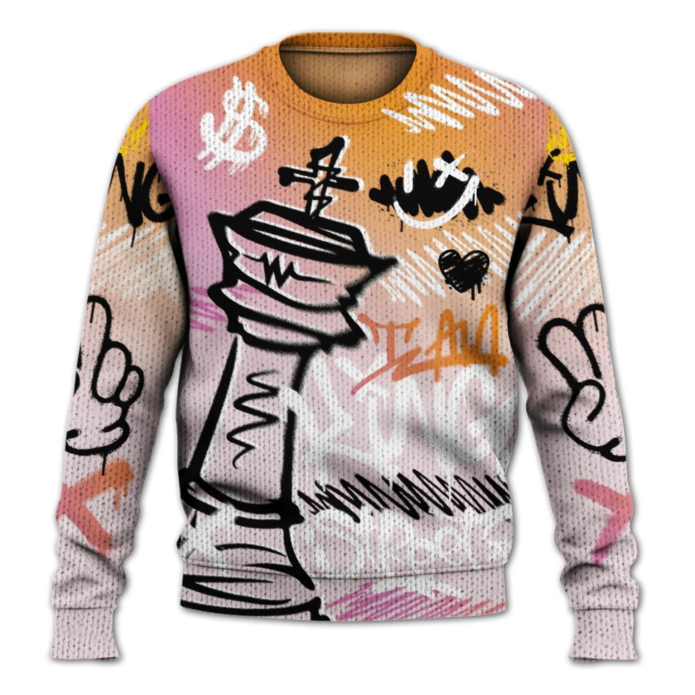 Knitted Sweater To Match Book Sunrise 1s - Street King Chess Streetwear