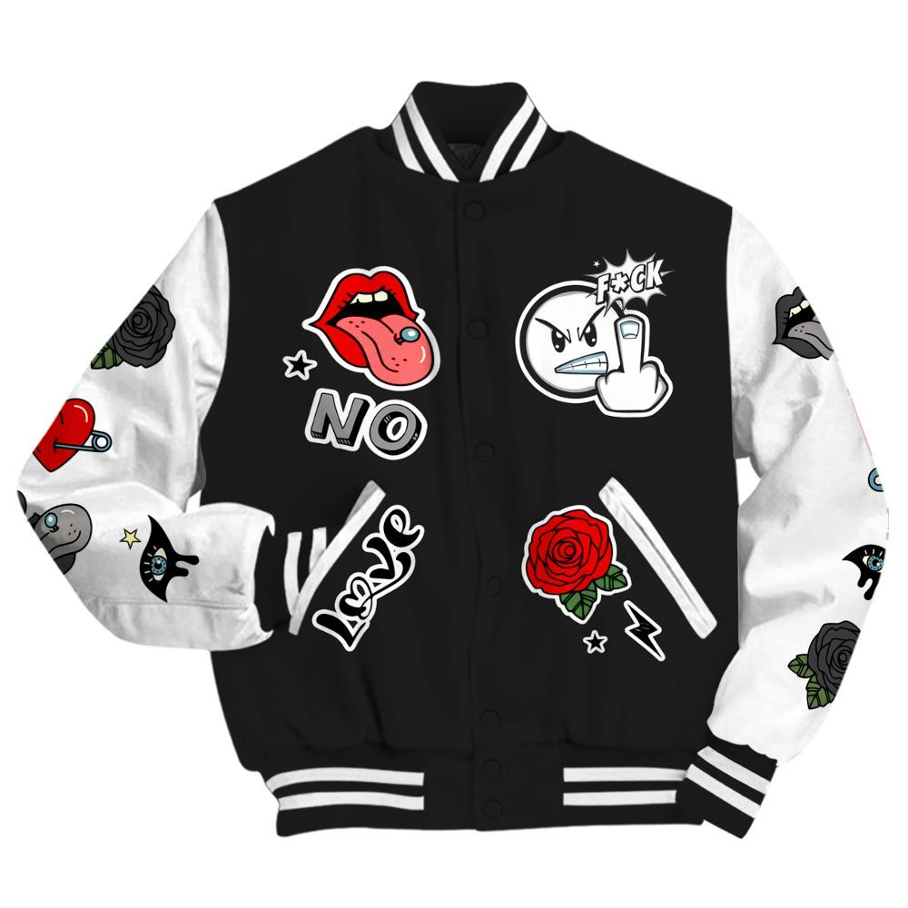 Varsity Jacket To Match Black Cat NET 4s - FK Around Find Out All Over Print