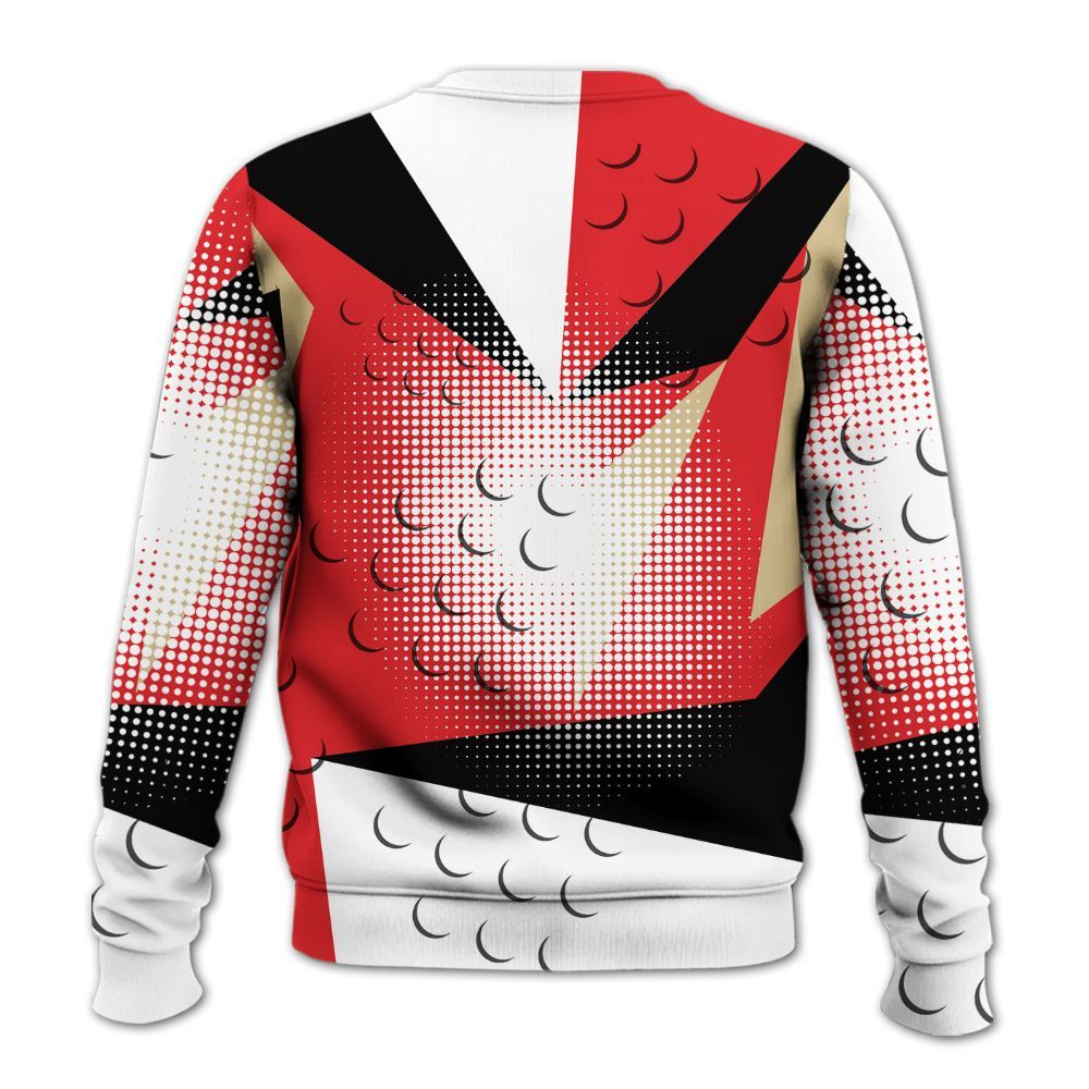 Sweatshirt To Match Prime 93 Fire Red - Poly Custom Name Number 23 5s All Over Print