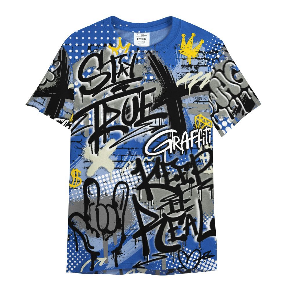 Shirt To Match Lucky Shorts 3s - True It Real Graffiti Streetwear All Over Print