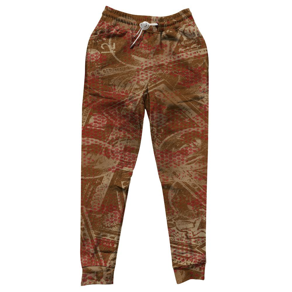 Sweatpant To Match Archaeo Brown 5s - Banknotes Art Graphic All Over Print