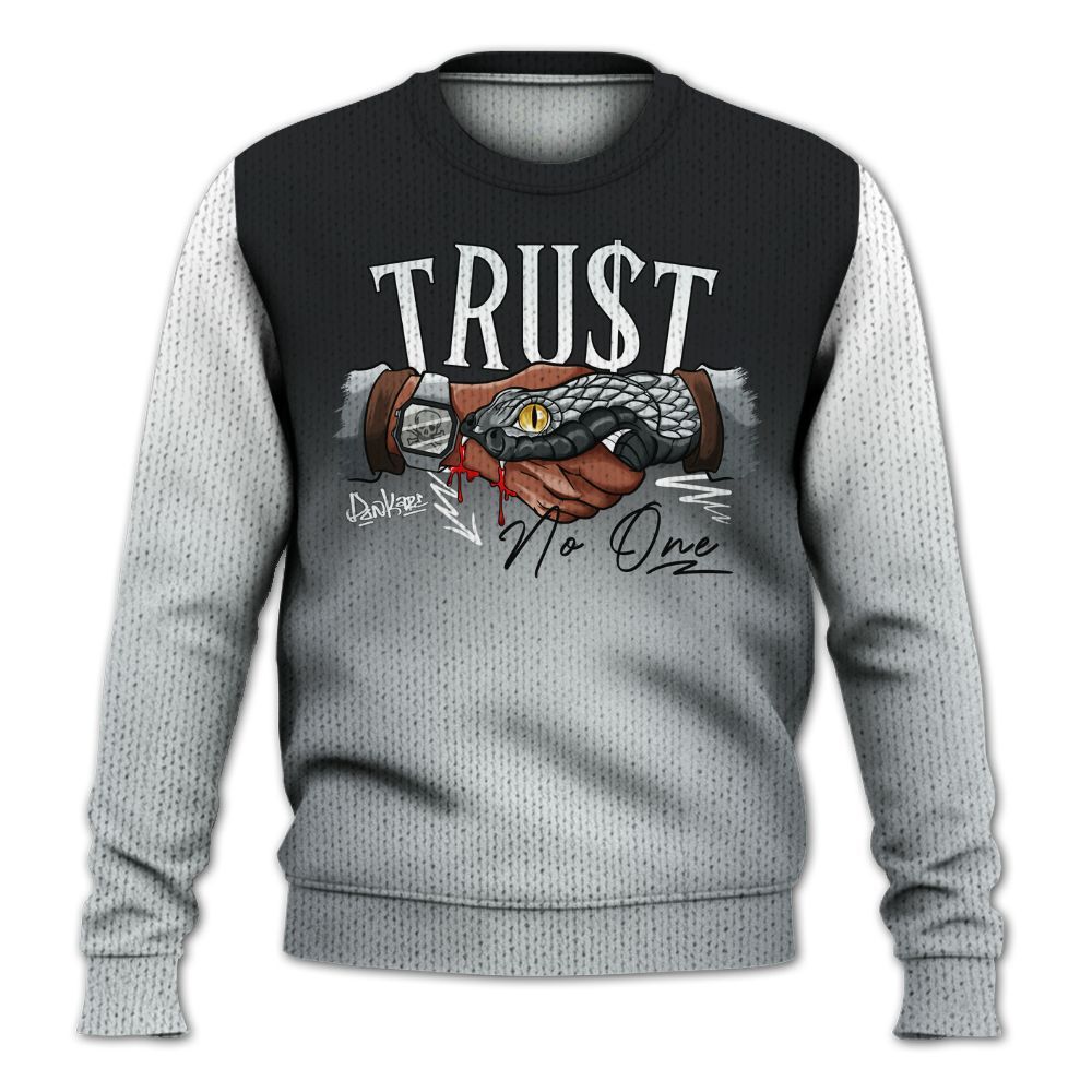 Sweater To Match Cap And Gown 6s - Snake Trust No One Drip Graphic