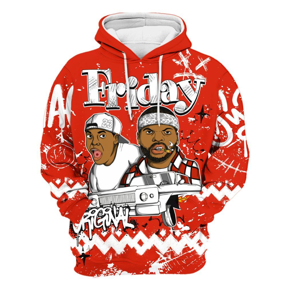 Hoodie To Match Retro Cherry 11s - Friday Sneaker Crayon All Over Print