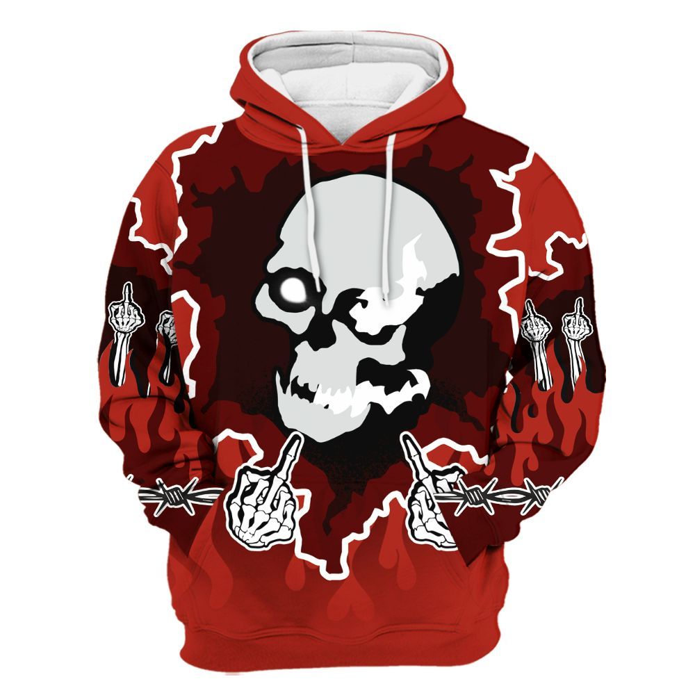 Hoodie To Match SP Firewood Orange 4s - F Around Find Out Graphic Trapped All Over Print