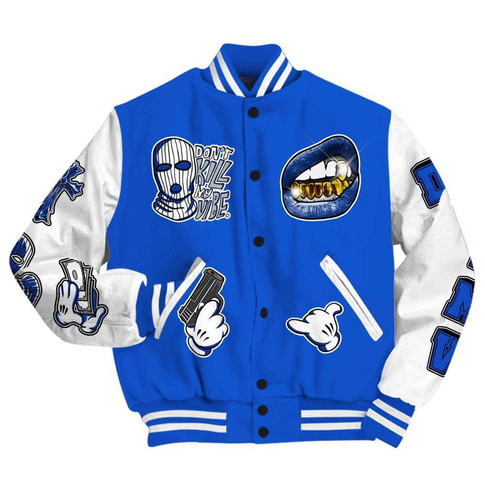 Varsity Jacket To Match Air Foamposite One Royal - Vibe.Unique All Over Print