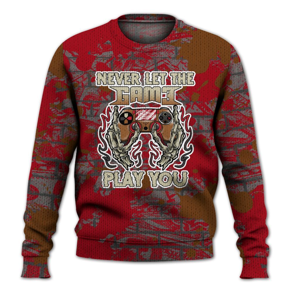 Knitted Sweater To Match Archaeo Brown 5s - PlayGame Skull Brick
