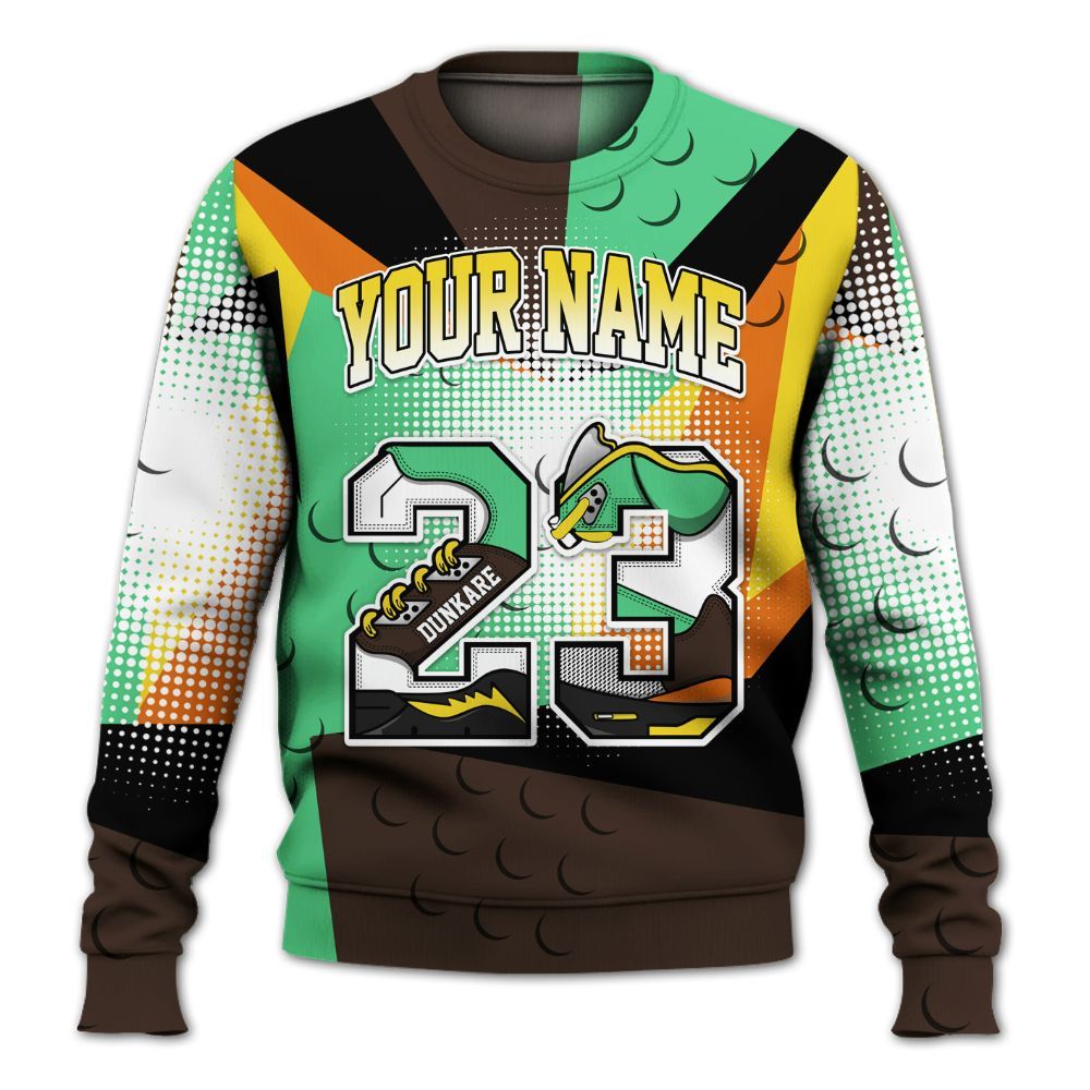 Sweatshirt To Match SB Dunk Low Tourmaline Shirt - Custom Name 23 5s All Over Print