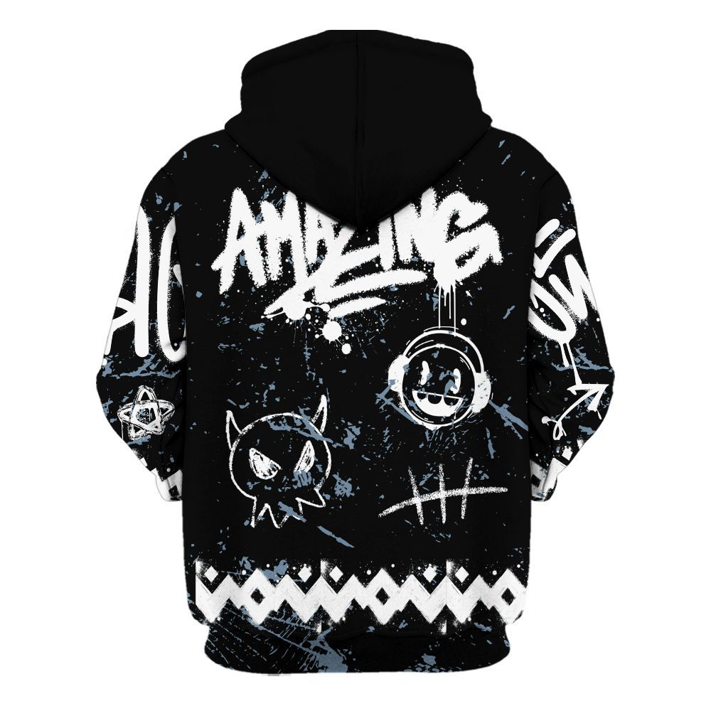 Hoodie To Match Black Chrome 6s - Friday Sneaker Crayon All Over Print