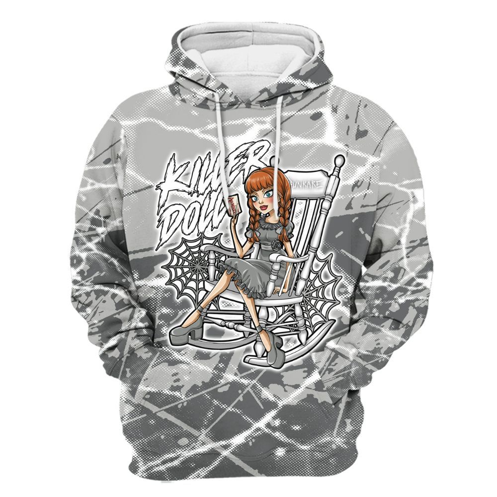 Hoodie To Match Retro Wet Cement 4s - Killer Doll-A Halloween Profound All Over Print