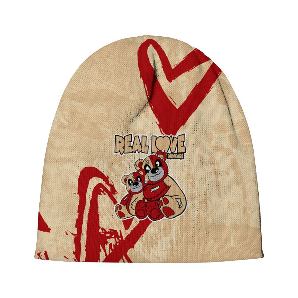 Beanie Hat To Match Dunk Low Strawberry Waffle - Sincere Fondness Bear Graphic